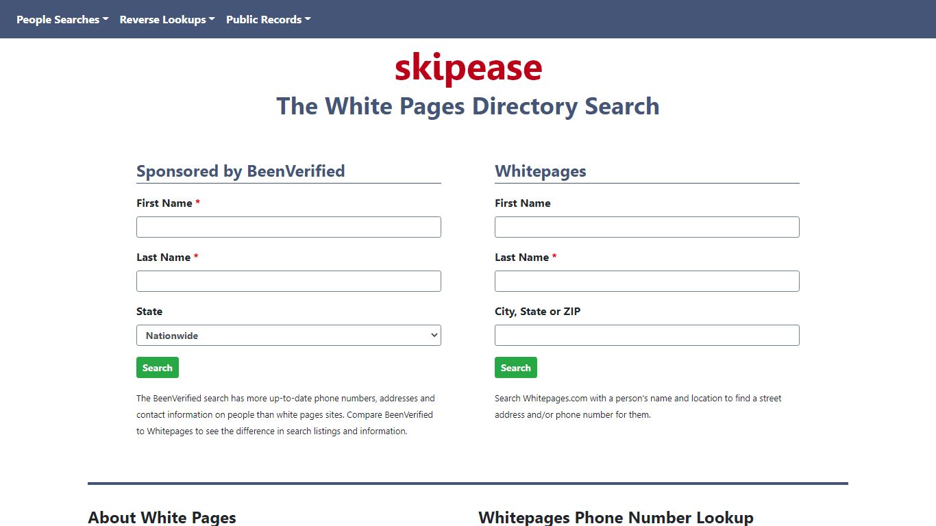 White Pages Search - Whitepages.com | Skipease